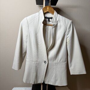 White House Black Market Tan Quarter Sleeve Blazer Size 2